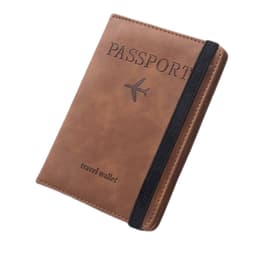RFID-passplånbok Ruskea