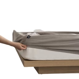 Djup ficka lakan premium bomull Grå 150x200 cm+25 cm