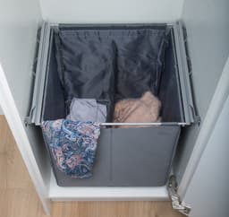 Epoq uttrekkbar 60 cm skittentøyskurv (grey tekstil)