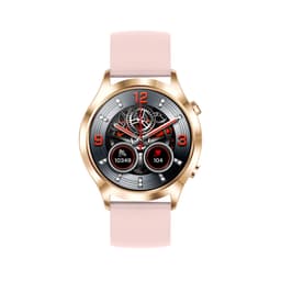 Smart klocka med puls, sömnmonitor, stegräknare IP67 Vaaleanpunainen