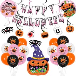 INF Halloween dekorasjoner ballonger, kranser 19 deler