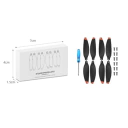 Vaihtelevat drone-potkurit hiljaiset kevyet 2 paria Oranssi Mavic Mini 2
