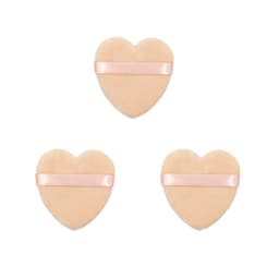 Heart Powder Puffs 3-pack Beige
