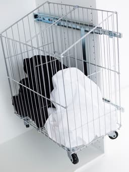 Epoq ulosvedettävä pyykkikori pyörillä (chrome)