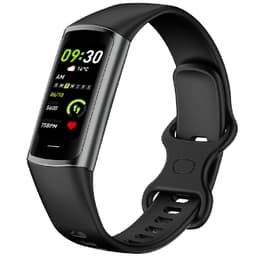 Smart klocka med puls, sömnmonitor, stegräknare IP67 Sort