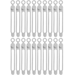 Buntband kabelhållare kabelhållare 20-pack Grå