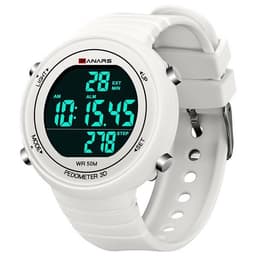 Panars Digital Armbandsklocka Vit