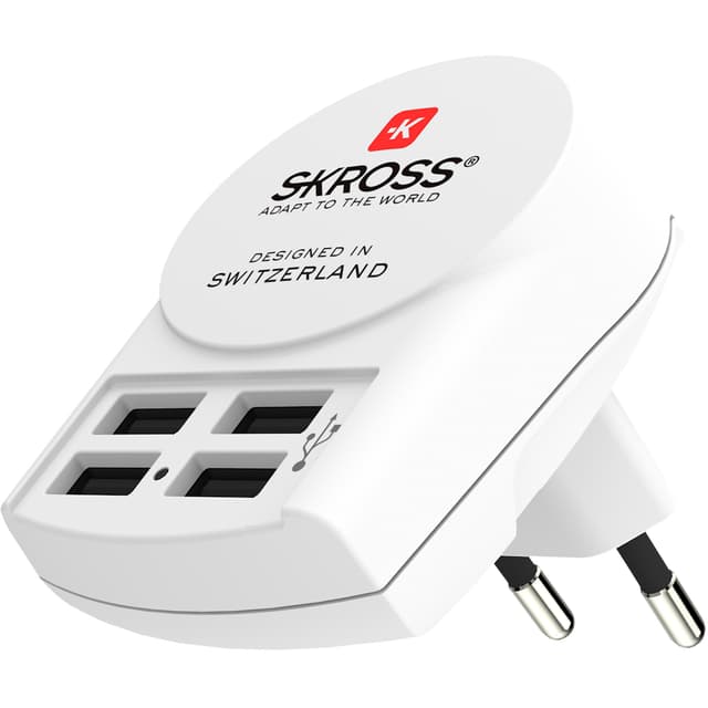 SKROSS 4-Port USB oplader EU