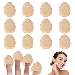 Finger puff puder puff concealer puff 12-pack Beige
