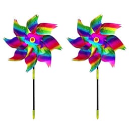 Reflekterande fågelavvisande pinwheels väderkvarnar - håll fåglar borta 2-pack Monivärinen