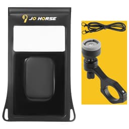 Vattentät väska mountainbike mobiltelefonhållare + universal bollhållare Musta