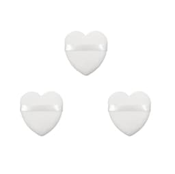 Heart Powder Puffs 3-pack Valkoinen