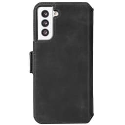 Skinntelefonlommebok Galaxy S21 Svart