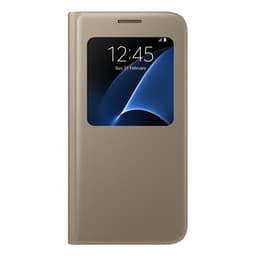 Samsung Galaxy A3 2016 ikkunallinen suojakotelo (kulta)