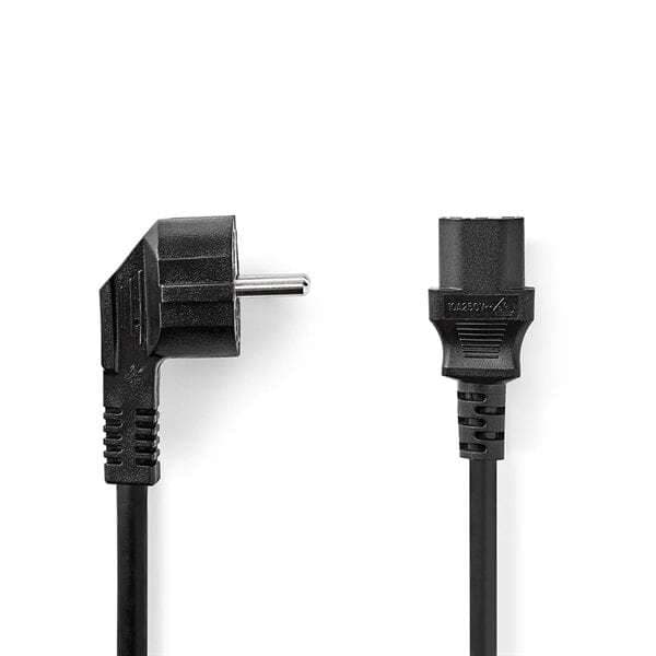Nedis Vinklad Strömkabel IEC-320-C13 2m