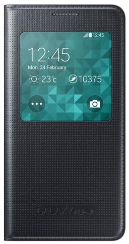 Samsung Flip Cover S View Fodral Galaxy Alpha (svart)