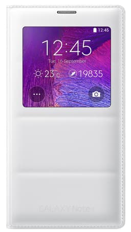 Samsung S View Flip deksel til Galaxy Note 4 (hvit)