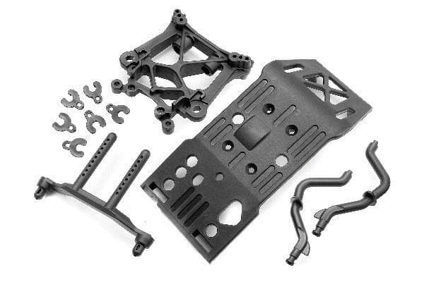 HPI Skid Plate/Body Mount/Shock Tower Set
