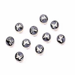 Broschknappar med fjärilar 10-pack Musta