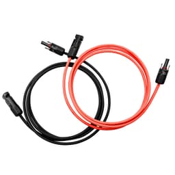 Aurinkopaneelin jatkojohto IP67 vedenpitävä musta/punainen 1 m 4 mm²