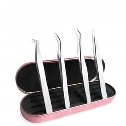 Pincett för ögonfransförlängning 4-pack Silver