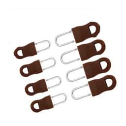 Dragkedja Ersättning 2 Storlekar 8-Pack Ruskea S+L