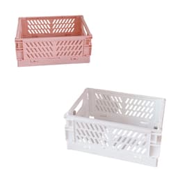 Mini hopfällbar förvaringslåda för skola, arbete, hemmabruk 2-pack