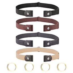Osynligt elastiskt bälte utan spänne 4-pack