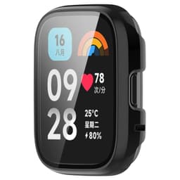 Skjermbeskytter PC-beskyttelsesdeksel som er kompatibelt med Redmi Watch 3 Lite Sort