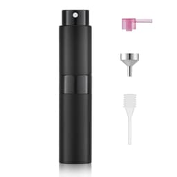 Påfyllningsbar parfym sprayflaska glasflaska legering skal 15 ml Svart