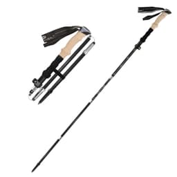 Teleskopiska hopfällbara vandringsstavar kolfiber Svart