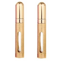 Mini påfyllbar parfym sprayflaska glasflaska 12 ml 2-pack Guld