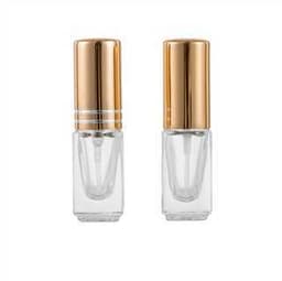 Mini påfyllbar parfym sprayflaska glasflaska 9 ml 2-pack Gull