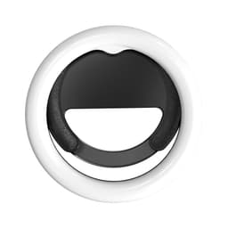 Mobiltelefon fyll lys selfie lys 3 farger temp 5 lysstyrke 80° roterbar Sort