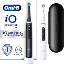 Oral-B iO5 Duo pack eltandborstar 414841 2 pack (svart/vit)