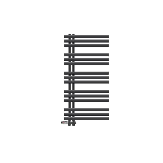 ECD Germany Design Handduk Iron EM - 600 x 1200 mm - antracit - radiator