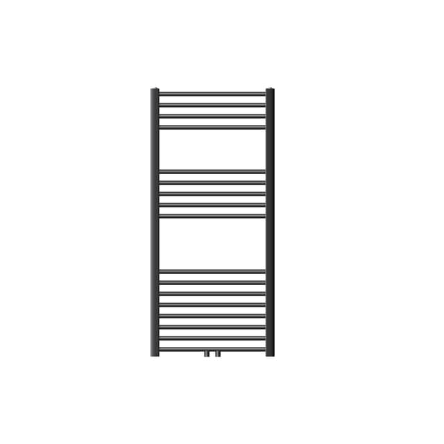 Radiatorhåndklæde Sahara 600 x 1200 mm lige antracit central tilslutning