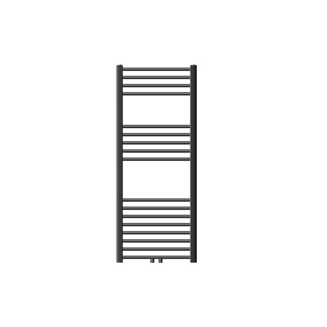 Radiatorhåndklæde Sahara 500 x 1200 mm lige antracit central tilslutning