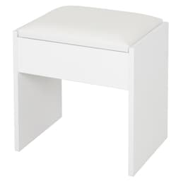 ECD Germany Dressing Taburet, White, 40 x 43 x 29,5 cm, i ædelt design, høj