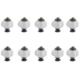 Skaphåndtaksknotter med skruer 10-pak Hvit