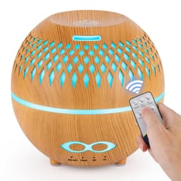Luftfugter Aroma diffuser 400 ml 7 LED farve lys Brun