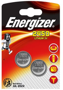 Energizer CR2450 Lithium-batterier - 2 stk
