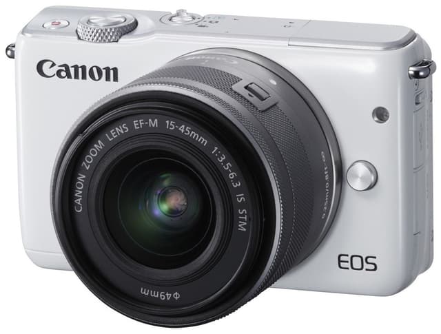 Canon EOS M10 SLT kamera + 15-45 mm objektiv (hvit) - Elkjøp