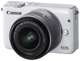 Canon EOS M10 SLT kamera + 15-45 mm objektiv (hvit)