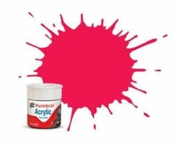 HUMBROL Acrylic Maling Rail Colours Buffer Beam Red