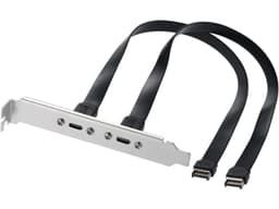 NÖRDIC USB3.1 Frontpaneladapter 2xType E til 2xType C 50cm