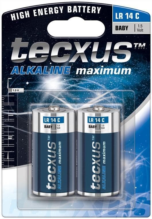 Tecxus LR14/C (Baby) batteri, 2 st. blister