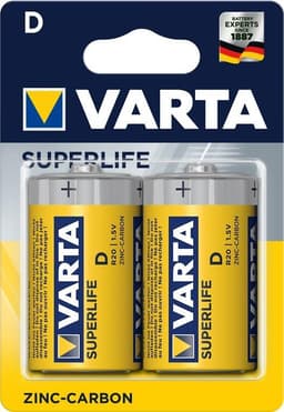 Varta R20/D (Mono) (2020) batteri, 2 stk. blister