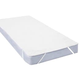 Vedenpitävä, hengittävä puuvillainen froteepäällinen patjasuoja Valkoinen 200 x 90 x 0.5 cm
