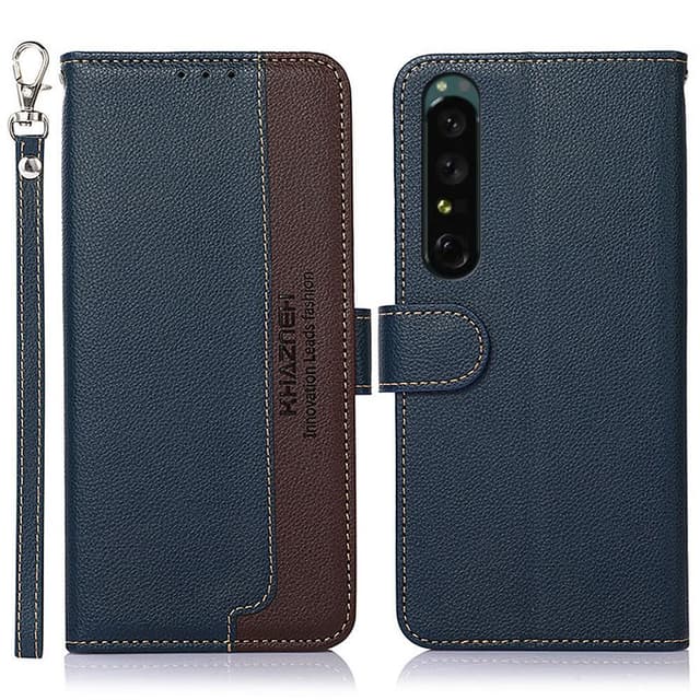 KHAZNEH Sony Xperia 1 V Plånboksfodral Blå/Brun